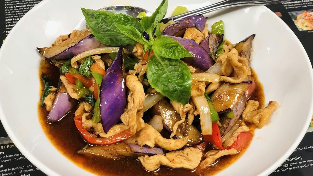 Spicy Eggplant Basil.